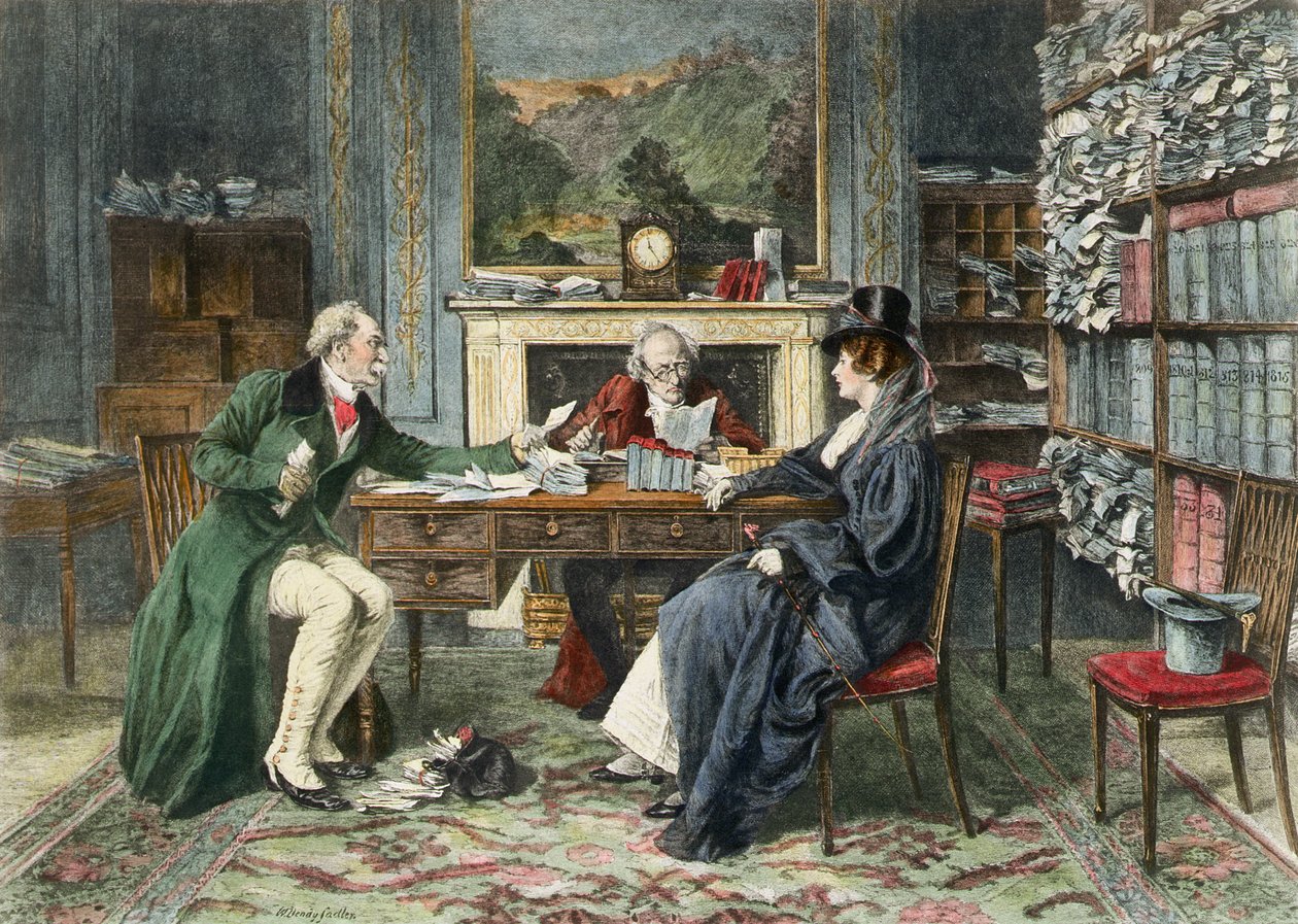 A Breach of Promise, udgivet 1895 (akvatint) af Walter Dendy Sadler