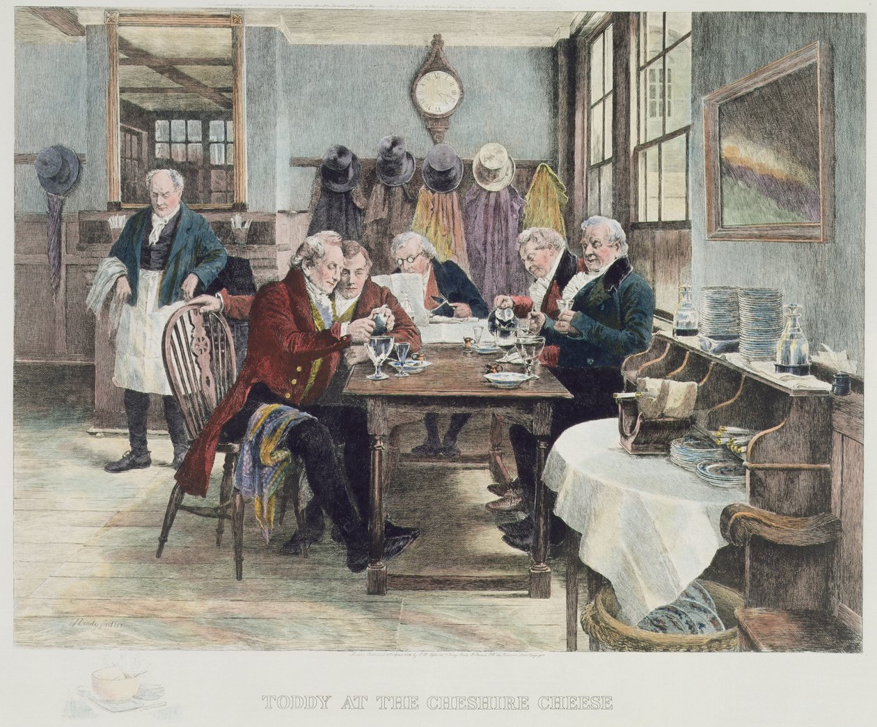 Toddy at the Cheshire Cheese, udgivet 1896 (akvatint) af Walter Dendy Sadler