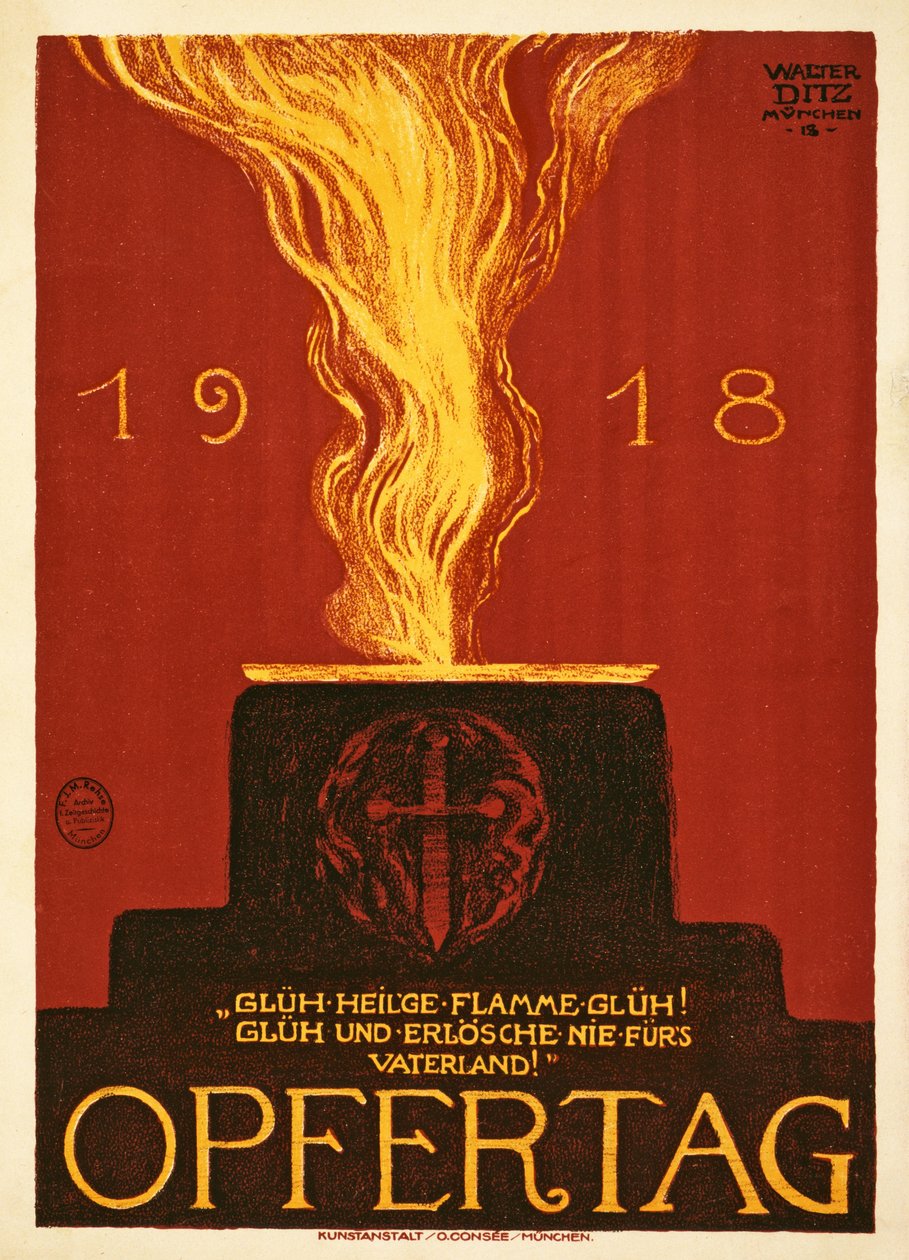 Offerdagen, 1918, pub. München, 1918 af Walter Ditz