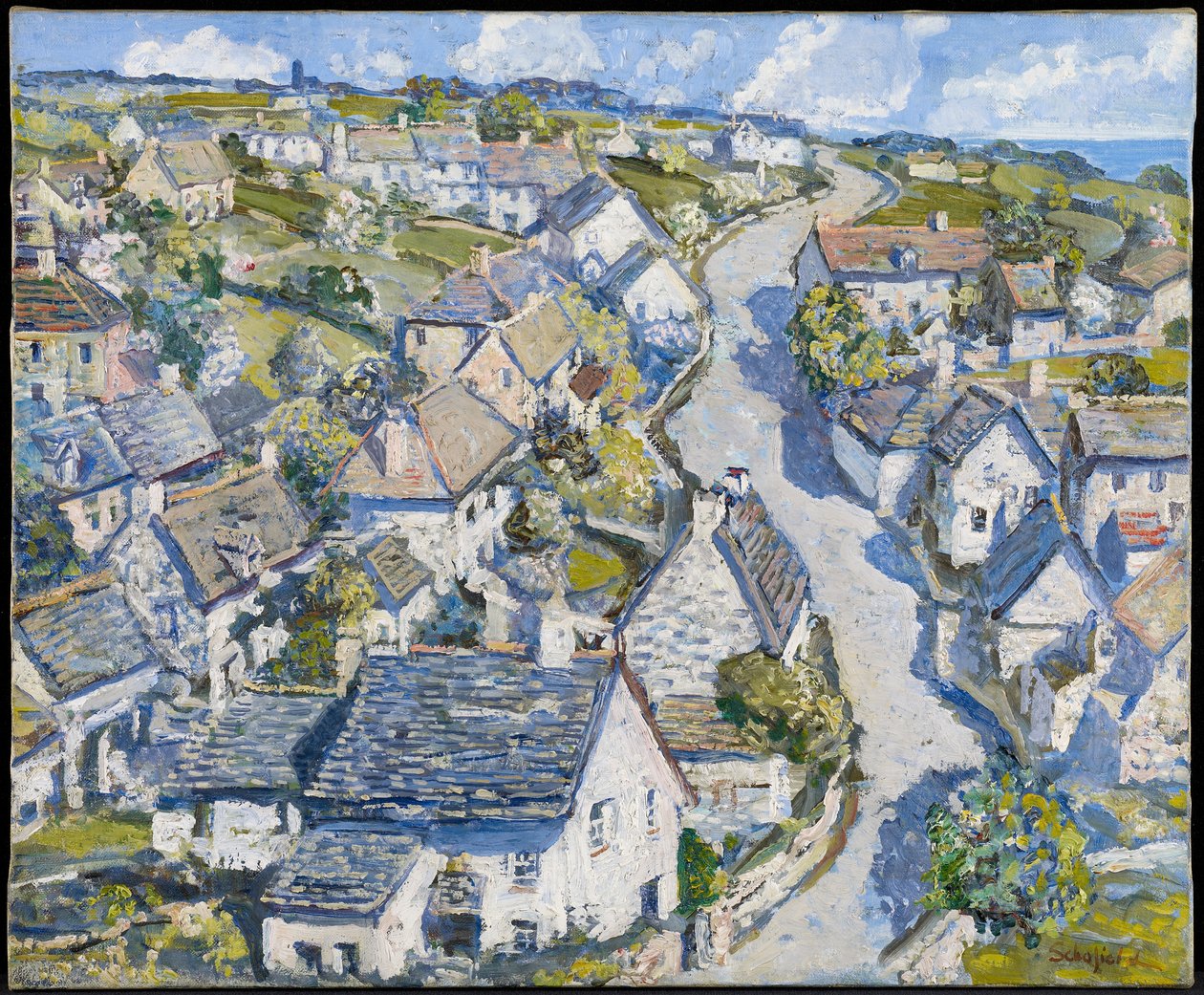 Mining Village i Cornwall, ca. 1920 af Walter Elmer Schofield
