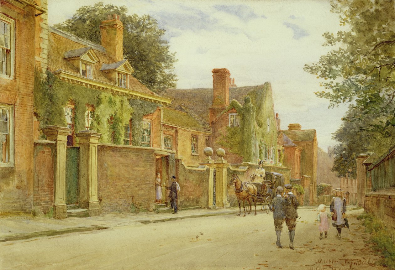 Belmont, Shrewsbury (wc på papir) af Walter Frederick Roofe Tyndale