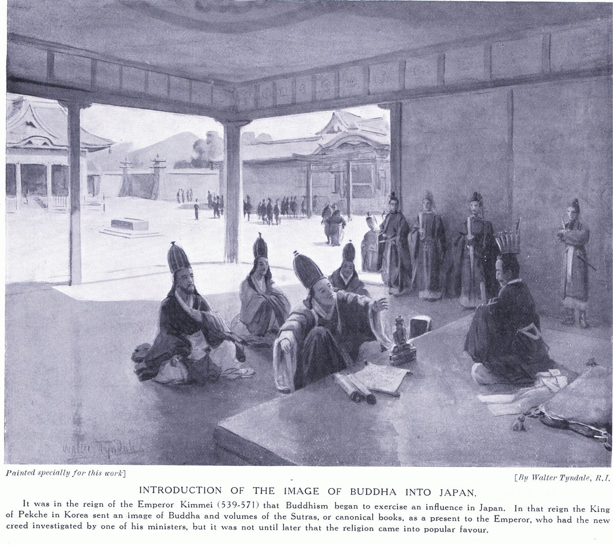 Introduktion af billedet af Buddha i Japan af Walter Frederick Roofe Tyndale