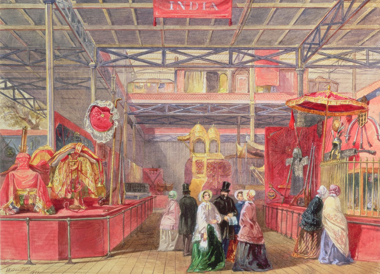 Det indiske hof og elefantfangst, den store udstilling, 1851 (wc) af Walter Goodall