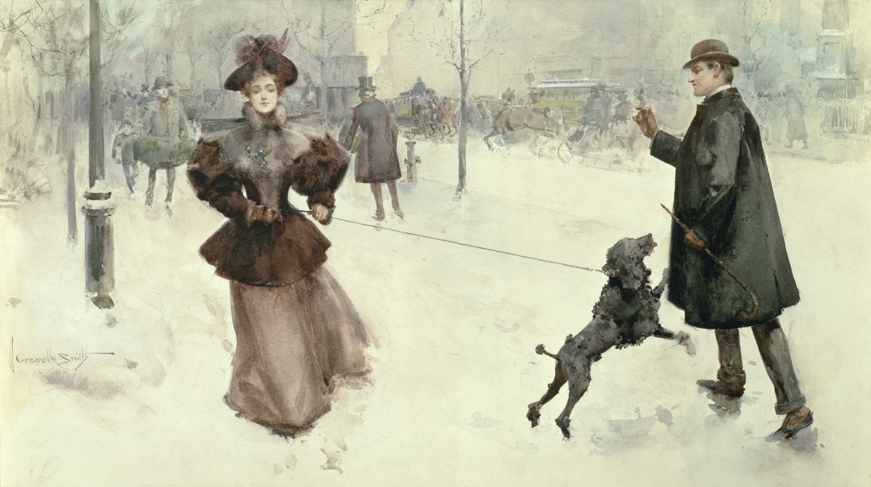 Gamle venner (wc på papir) af Walter Granville Smith