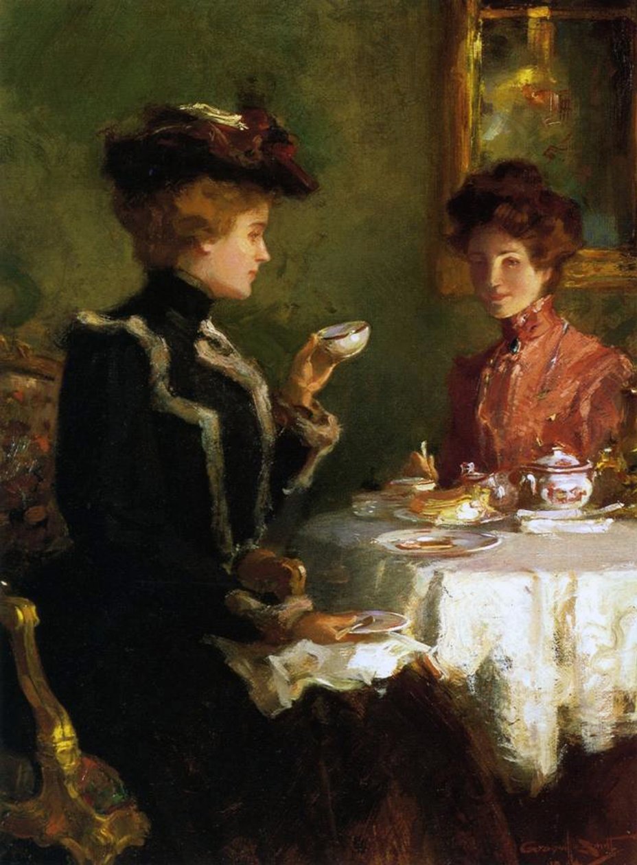 Tea Time, 1904 olie på lærred af Walter Granville Smith