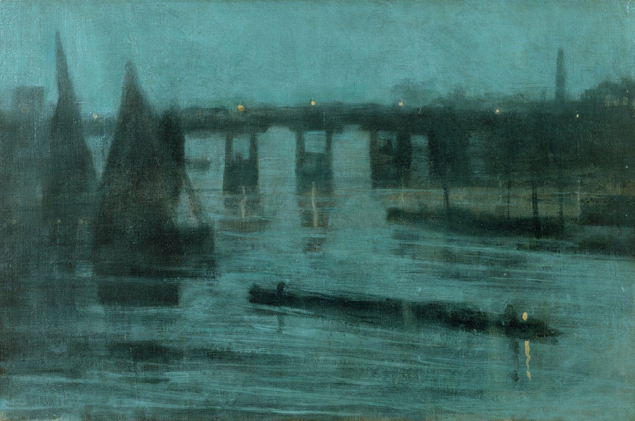 Nocturne, Old Battersea Bridge, 1885 af Walter Greaves