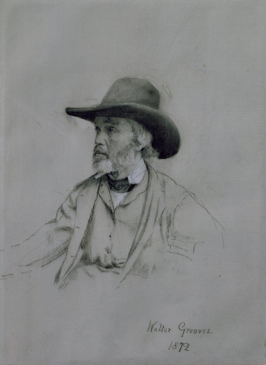 Thomas Carlyle (1795-1881), 1872 (kridt) af Walter Greaves
