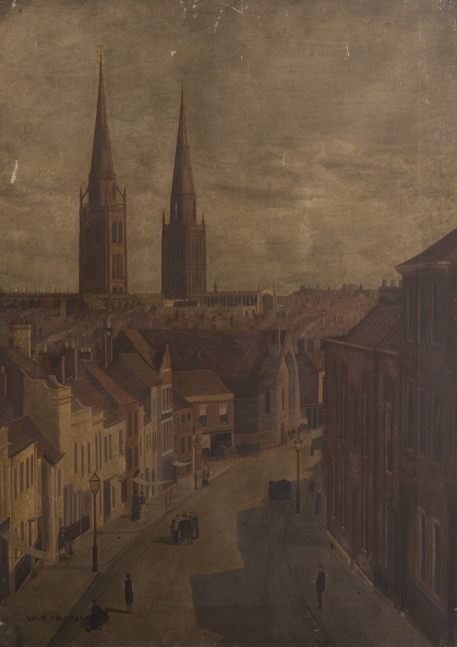 Bishop Street, Coventry, ca. 1885 af Walter H. Chaplin