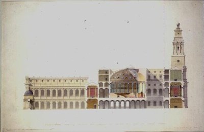Foreslået design - House of Lords og Grand Court, 1841 (wc-tegning) af Walter L.B. Granville