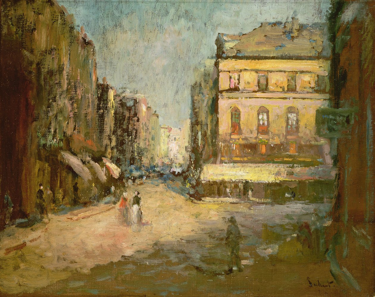 Cafe des Tribunaux (dommercafé), Dieppe af Walter Richard Sickert
