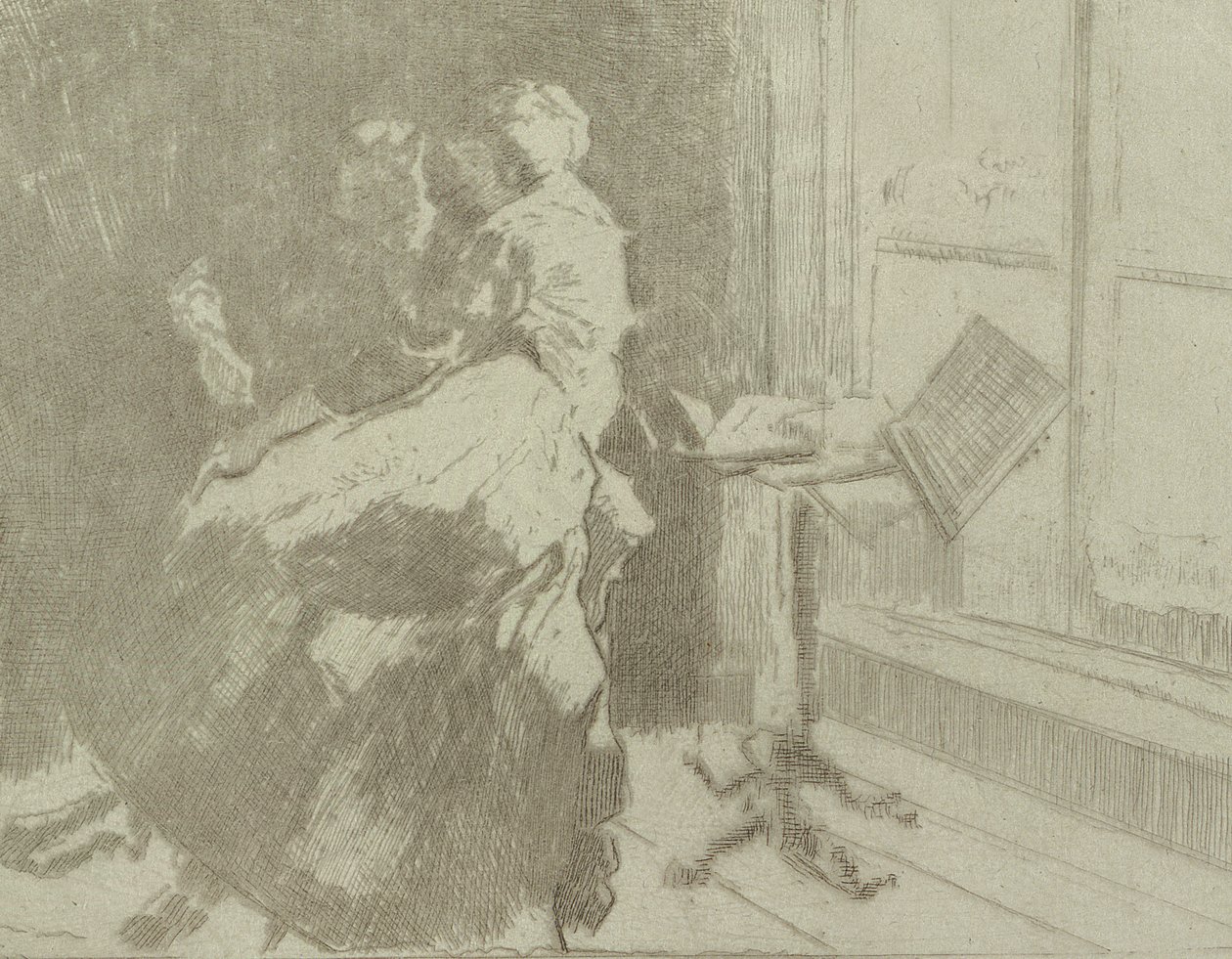 Kvinde af bogstaver, 1915 (radsebevis) af Walter Richard Sickert