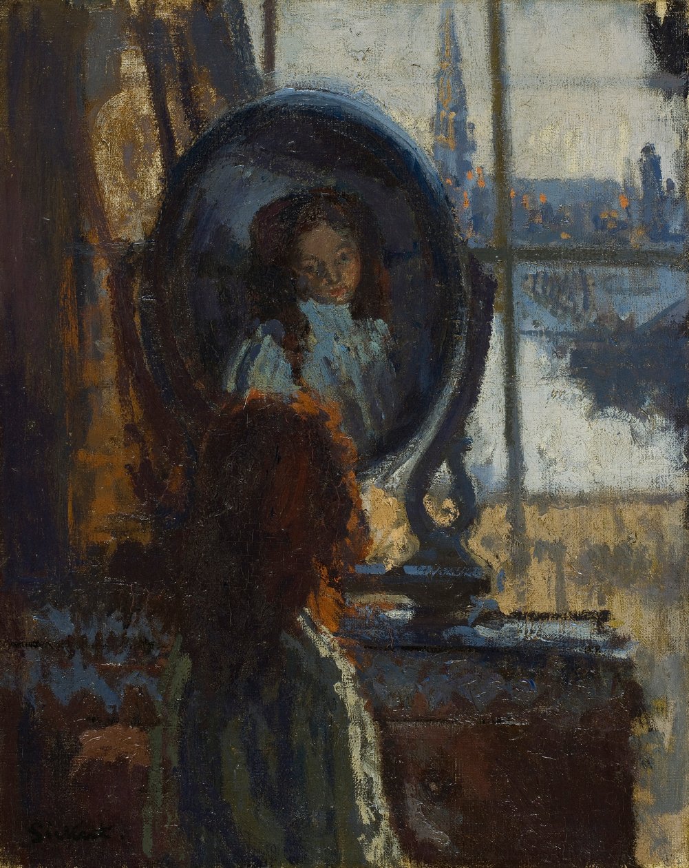 Pige ved et skueglas, lille Rachel, 1907 af Walter Richard Sickert
