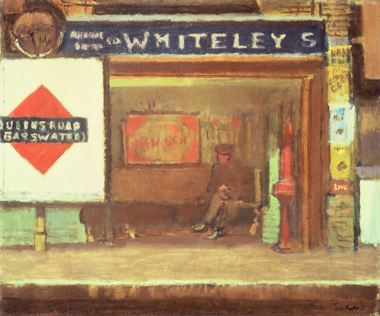 Queens Road Station, Bayswater, ca. 1916 af Walter Richard Sickert
