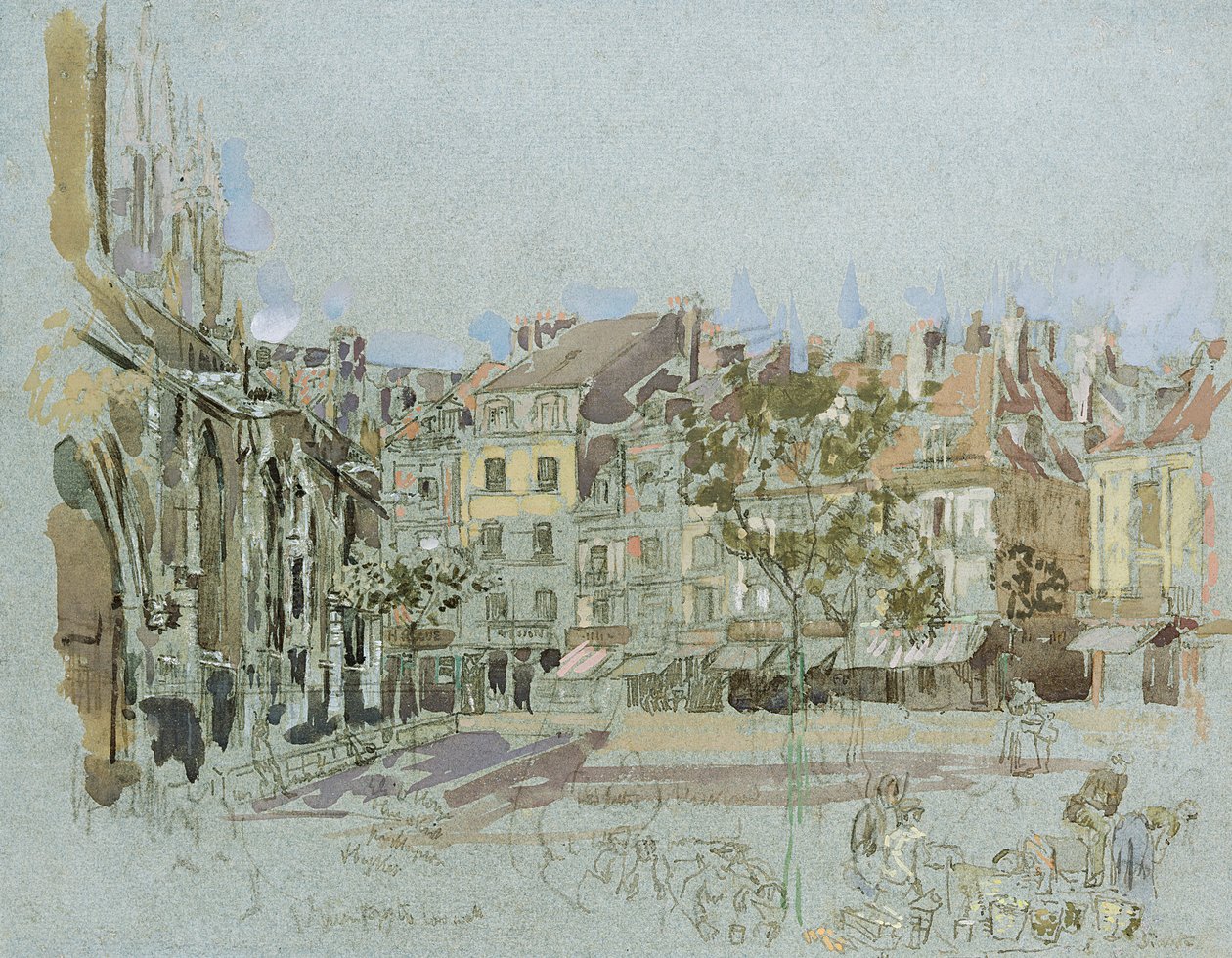 Rue de la Boucherie, Dieppe af Walter Richard Sickert