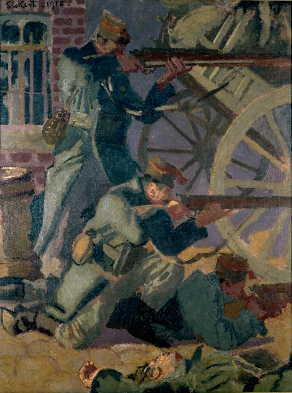 Soldater fra kong Albert den Klare, 1914 af Walter Richard Sickert