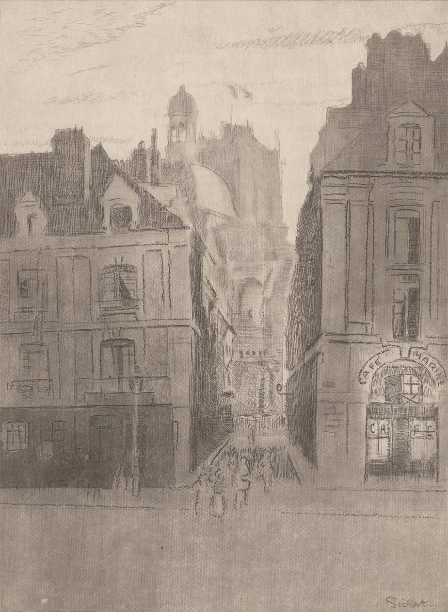 Gade i Dieppe af Walter Richard Sickert