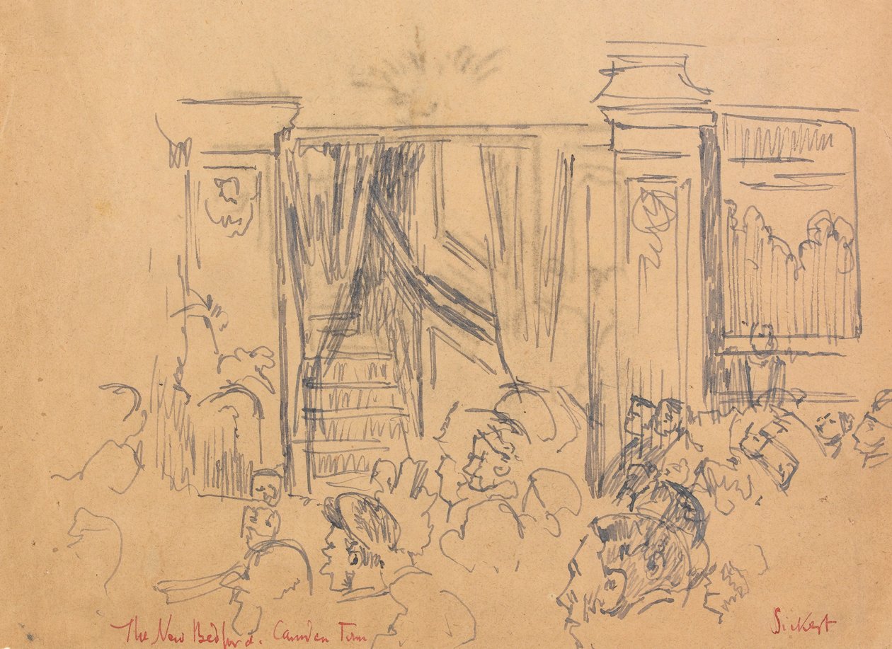 The New Bedford, Camden Town (kul, pen og blæk på papir) af Walter Richard Sickert