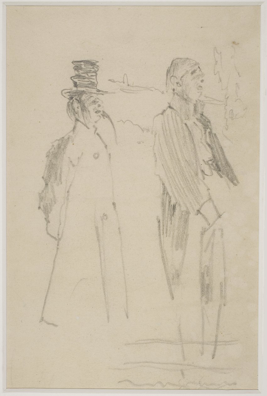 To Vaudeville-herrer, ca. 1888 af Walter Richard Sickert