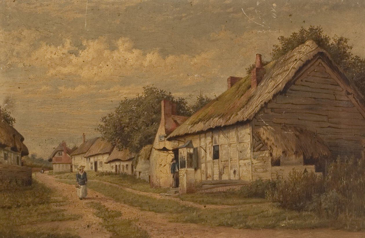 A Gloucestershire Lane, slutningen af det 19. århundrede af Walter Scott