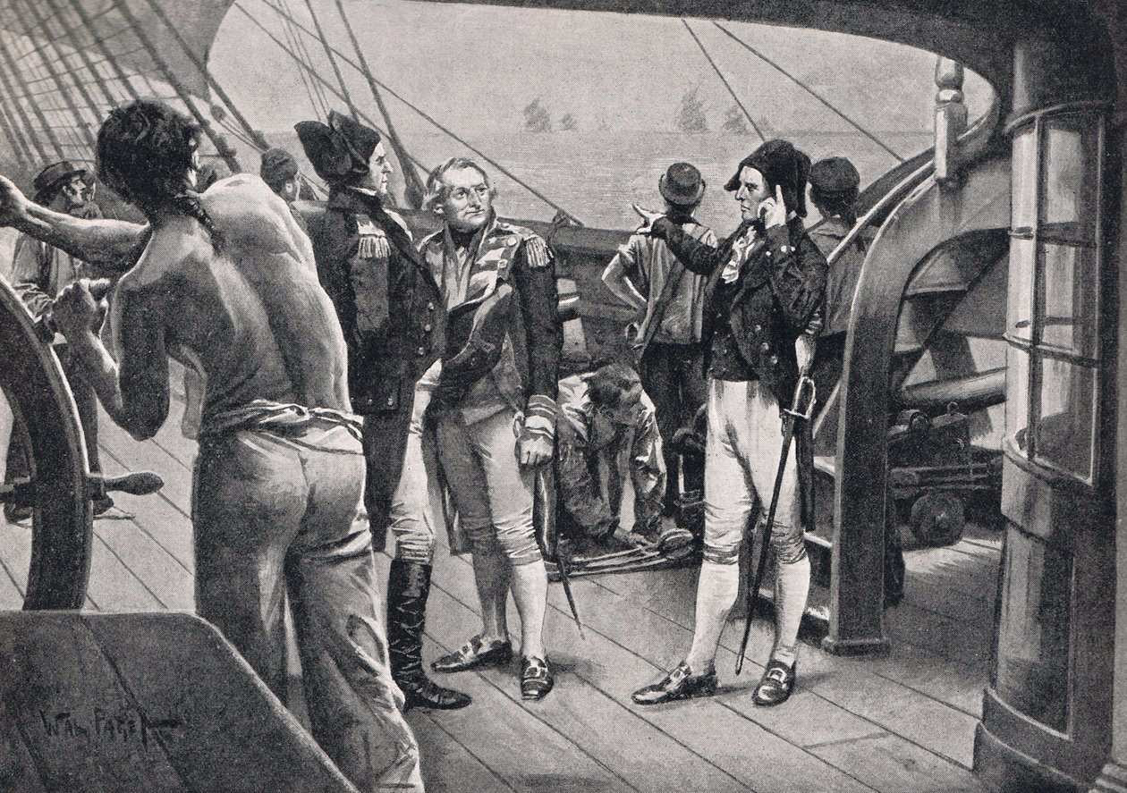 Sir John, der er 27 sejl af linjen, illustration fra 
