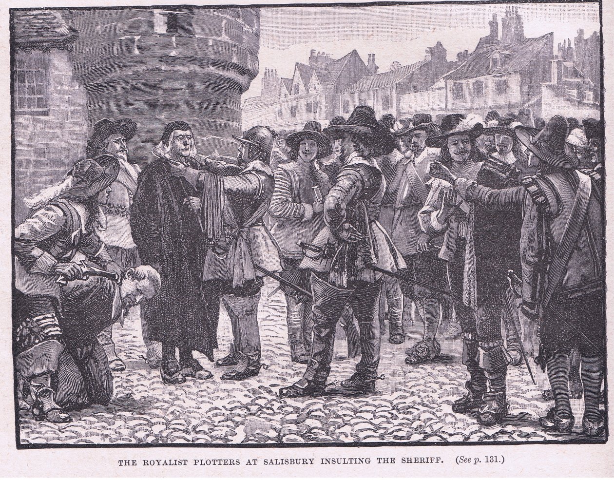 De royalistiske tilhængere i Salisbury fornærmede sheriffen AD 1655 af Walter Stanley Paget