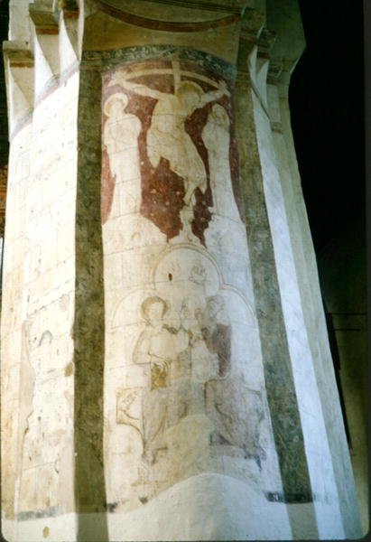 Korsfæstelse, fra en skibsmole, ca. 1220 (vægmaleri) af Walter of Colchester Walter of Colchester