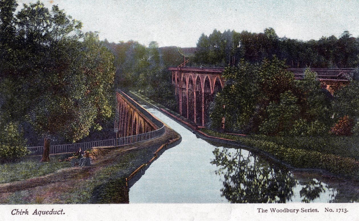 Chirk Aqueduct, Chirk, Wrexham, Wales, 1905. af Walter Bentley Woodbury