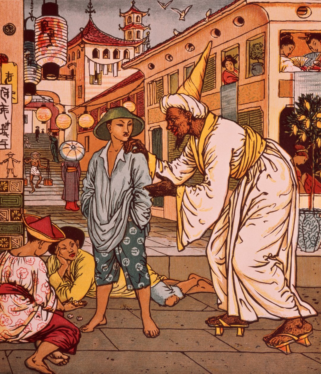 Aladdins billedbog, Arabian Nights af Walter Crane