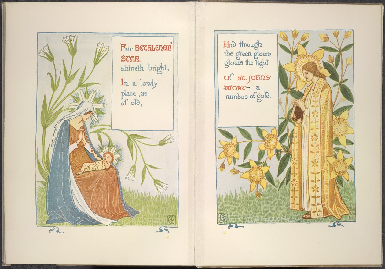 Bethlehem-stjerne og perikon af Walter Crane