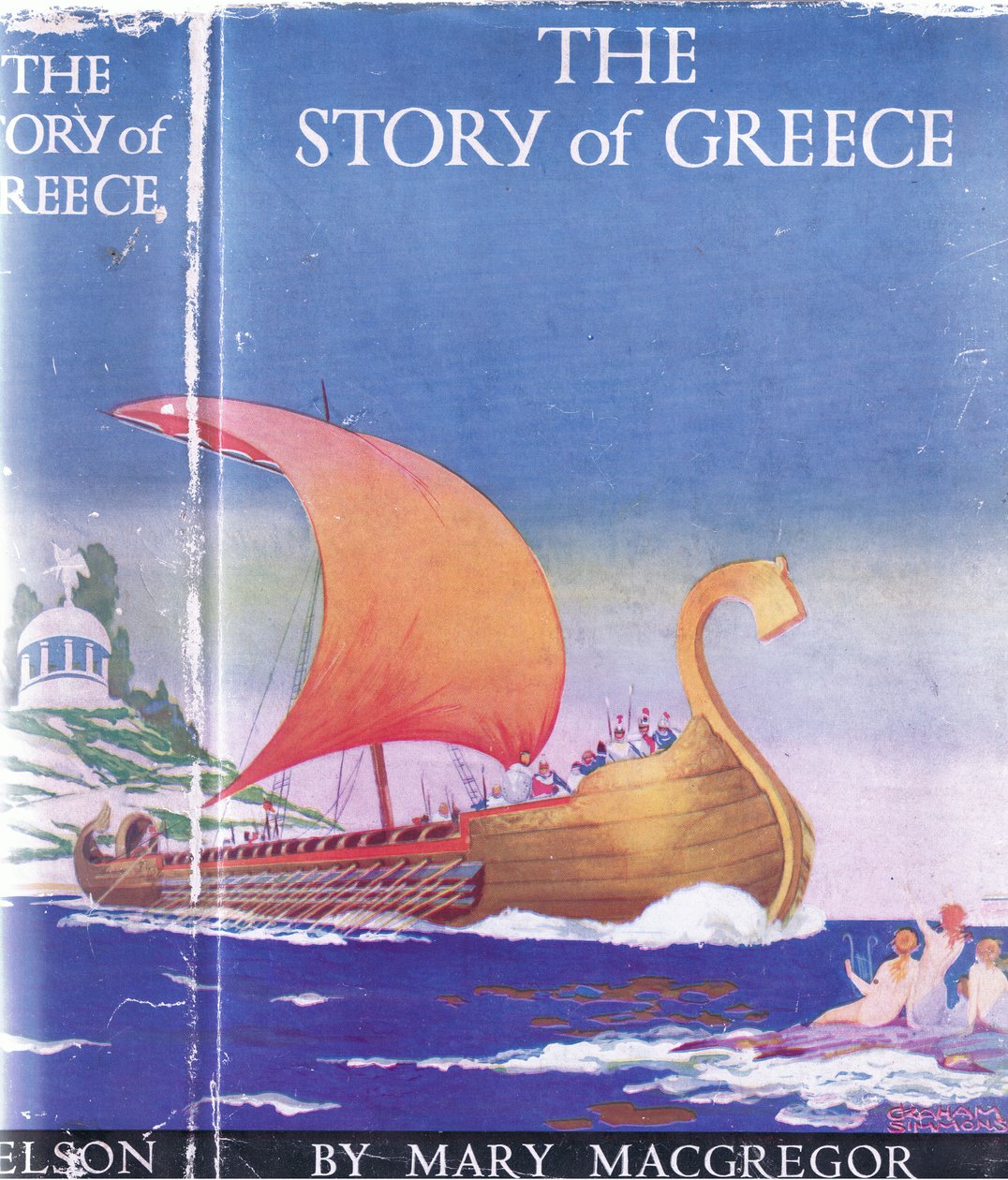 Design af forsiden, illustration fra The Story of Greece , 1930