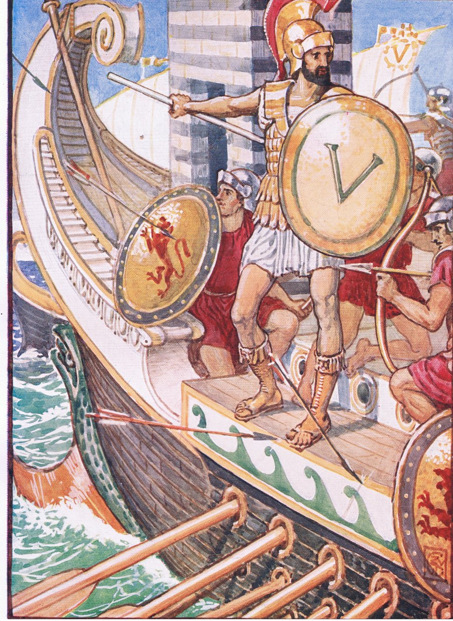 Han blev et mål for hver pil, illustration fra The Story of Greece, 1930