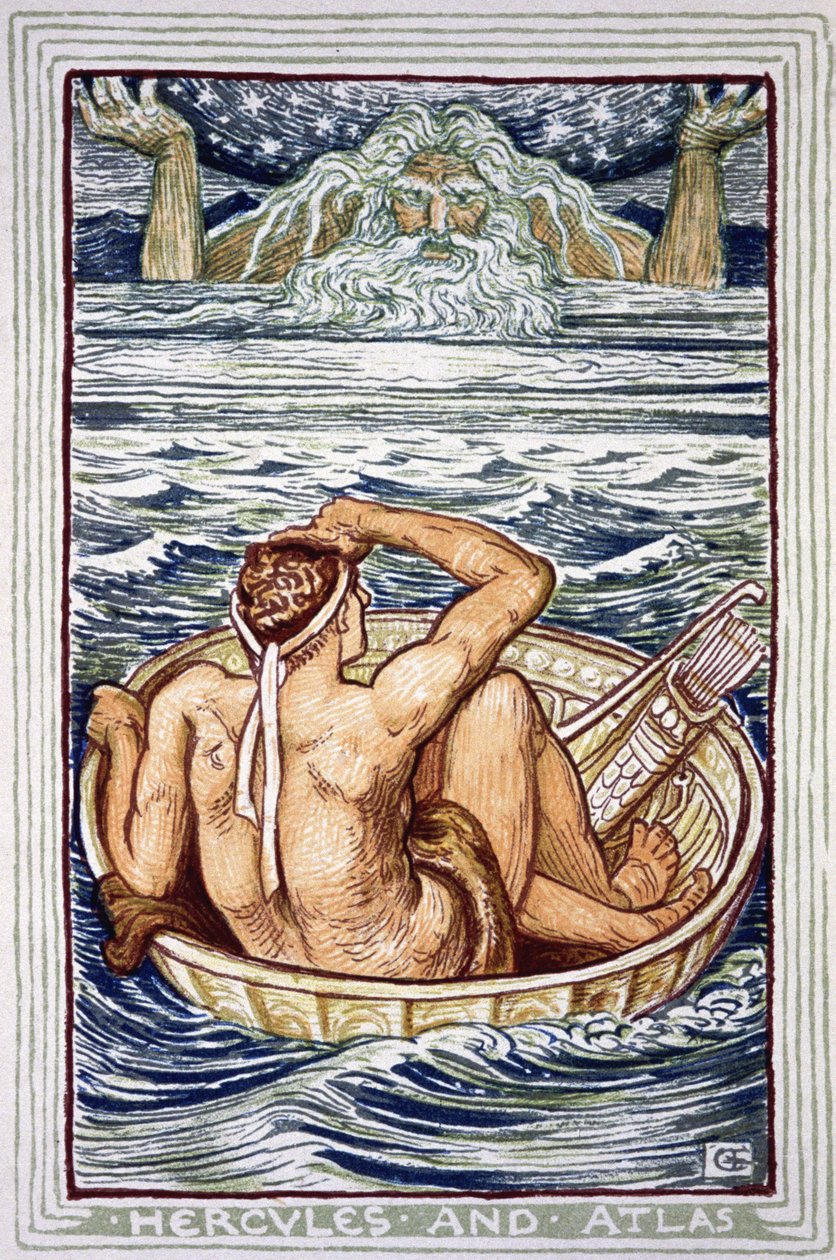 Herakles og Atlas af Walter Crane