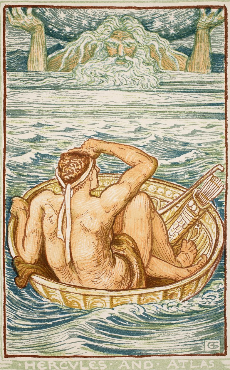Hercules og Atlas, illustration fra 