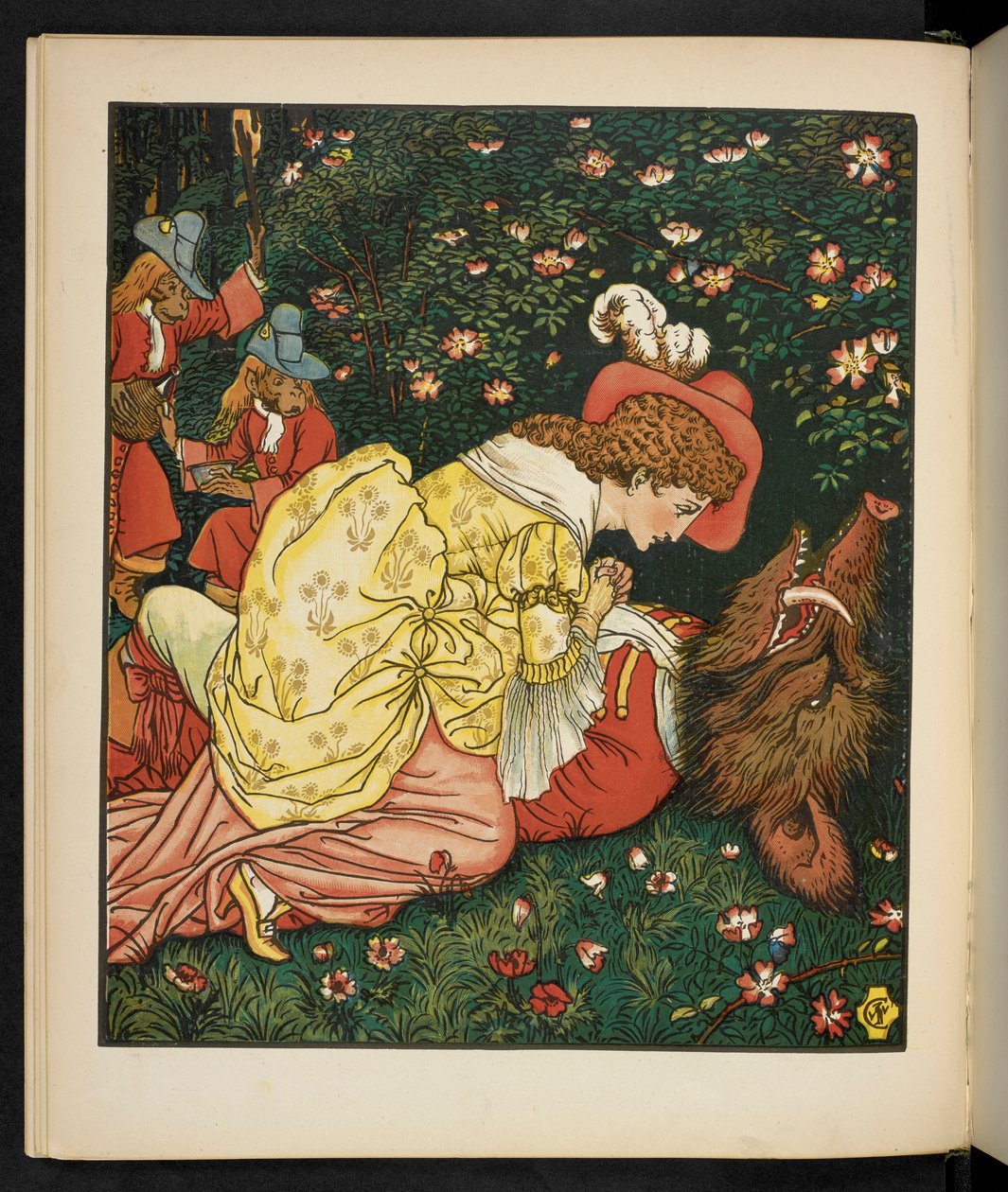 Illustration til Skønheden og Udyret. af Walter Crane