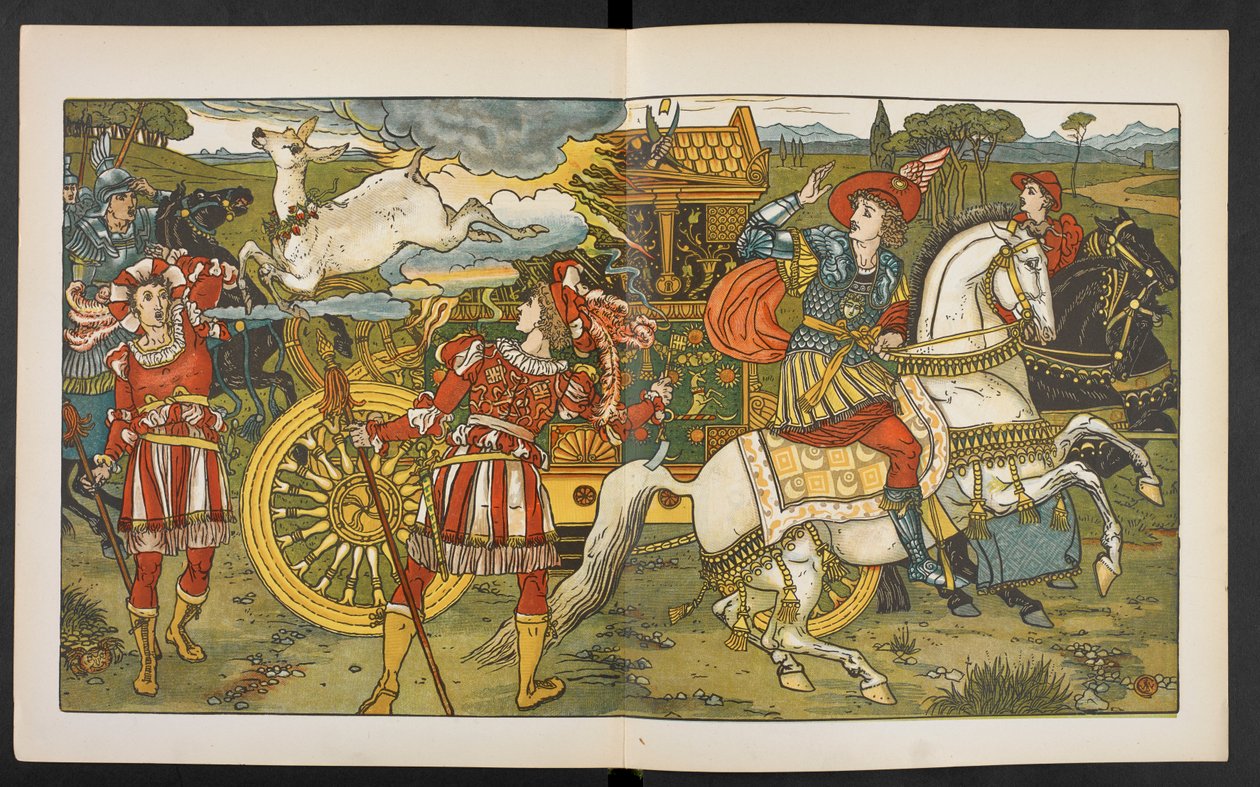 Illustration til Hinden i skoven. af Walter Crane
