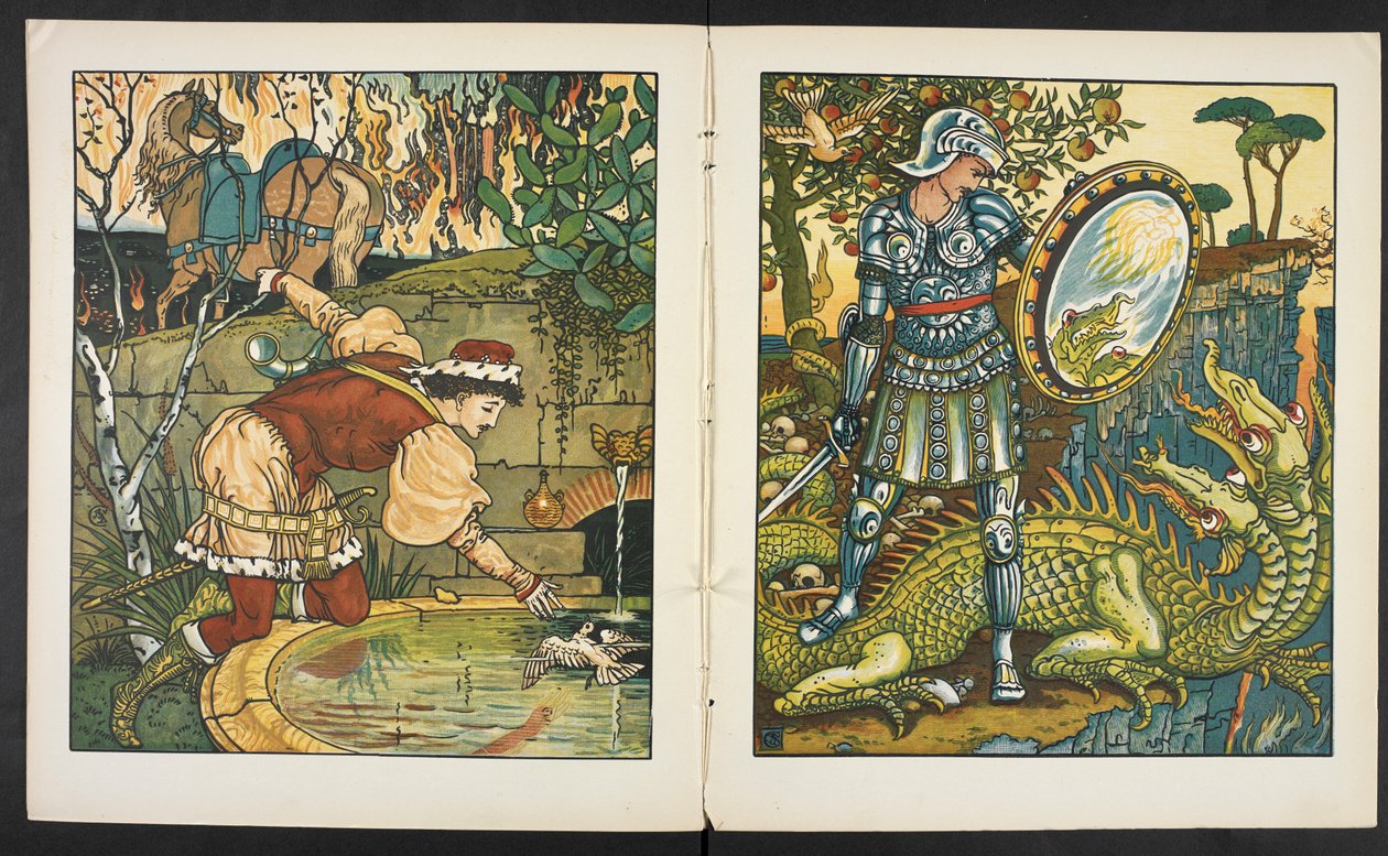 Illustration til historien, prinsesse Belle étoile. af Walter Crane