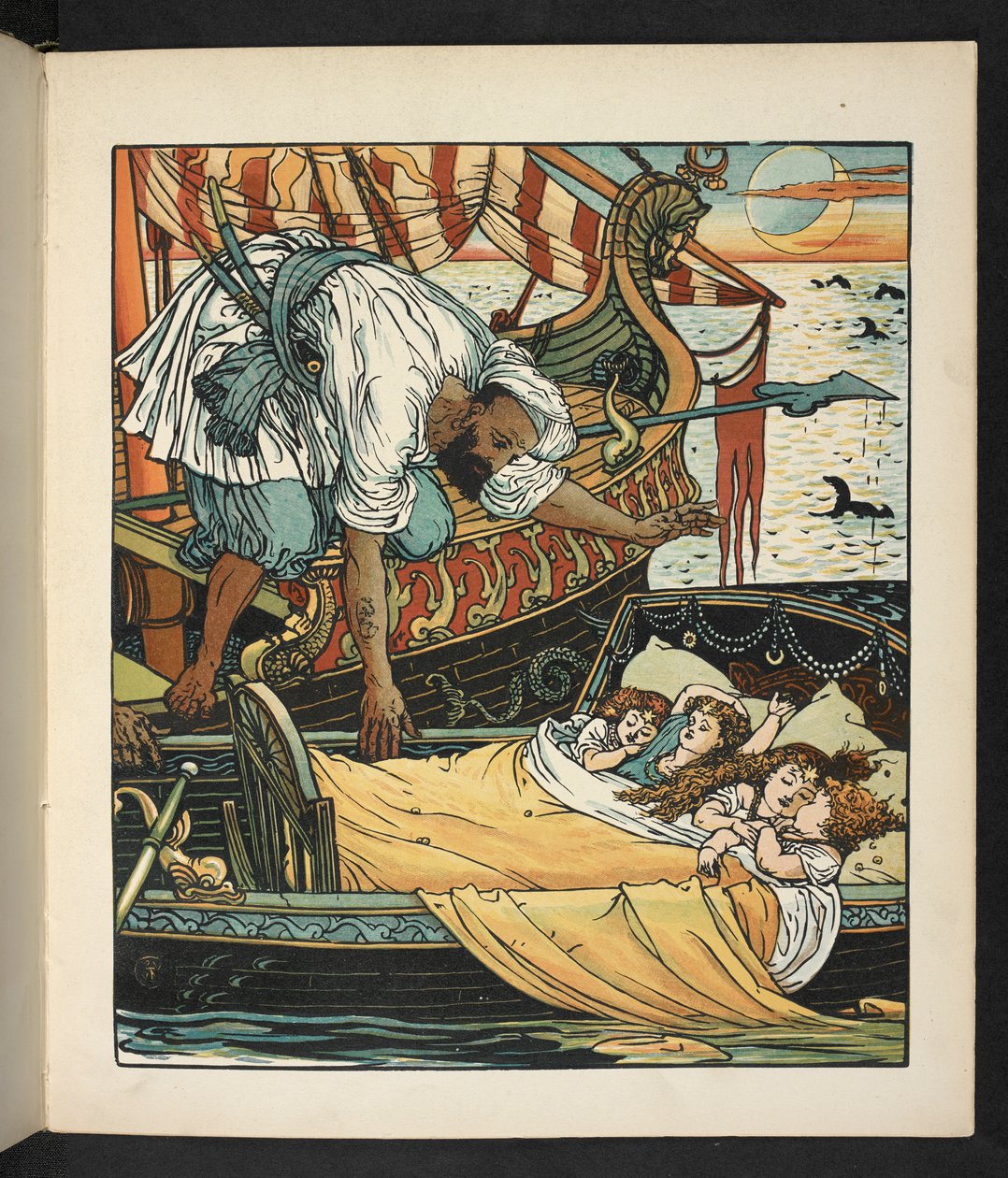 Illustration til historien, prinsesse Belle étoile. af Walter Crane