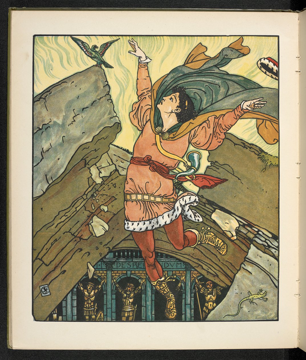 Illustration til historien, prinsesse Belle étoile. af Walter Crane