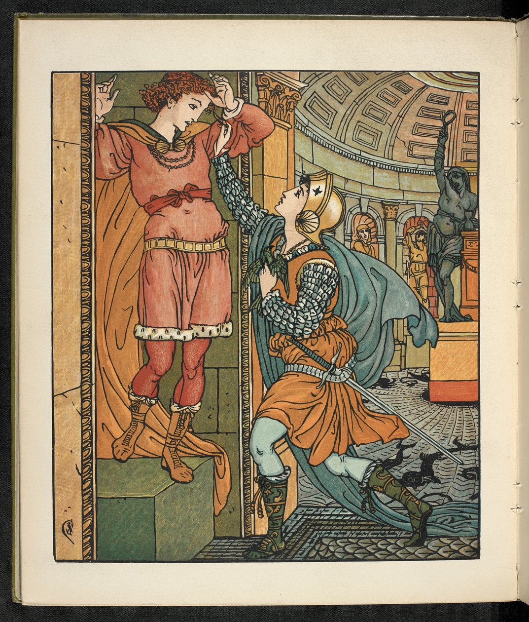 Illustration til historien, prinsesse Belle étoile. af Walter Crane