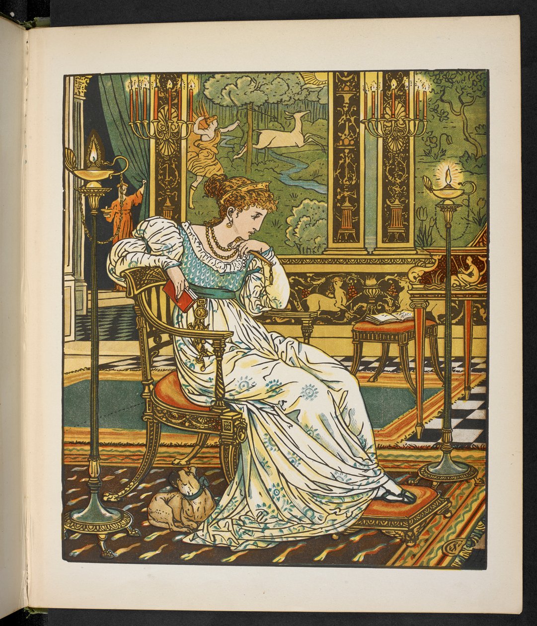 Illustration til historien, Hinden i skoven. af Walter Crane