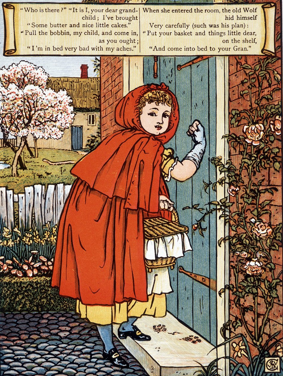 Rødhætte, af John Lane, Walter Cranes billedbøger, London & New York, n.d. 20. december. af Walter Crane