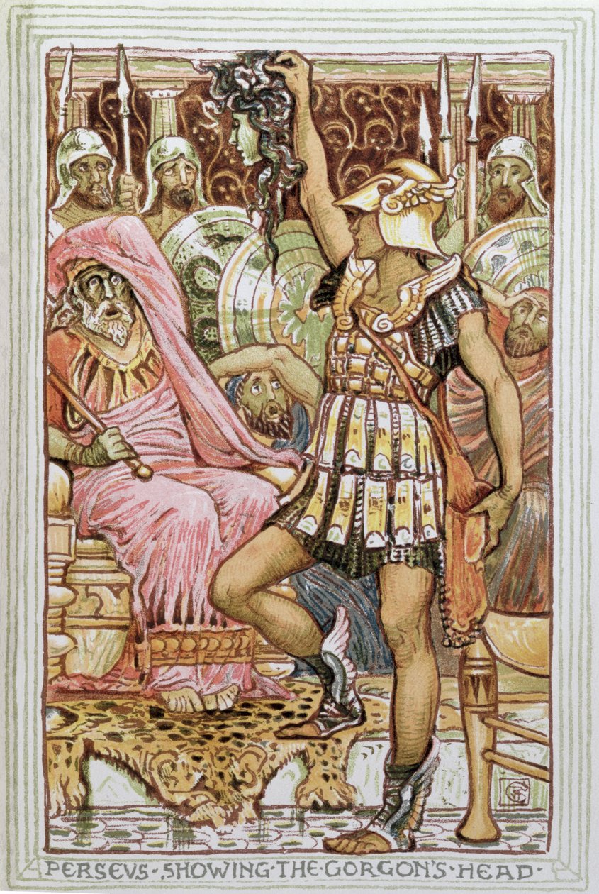 Perseus viser Gorgonens hoved, illustration til 