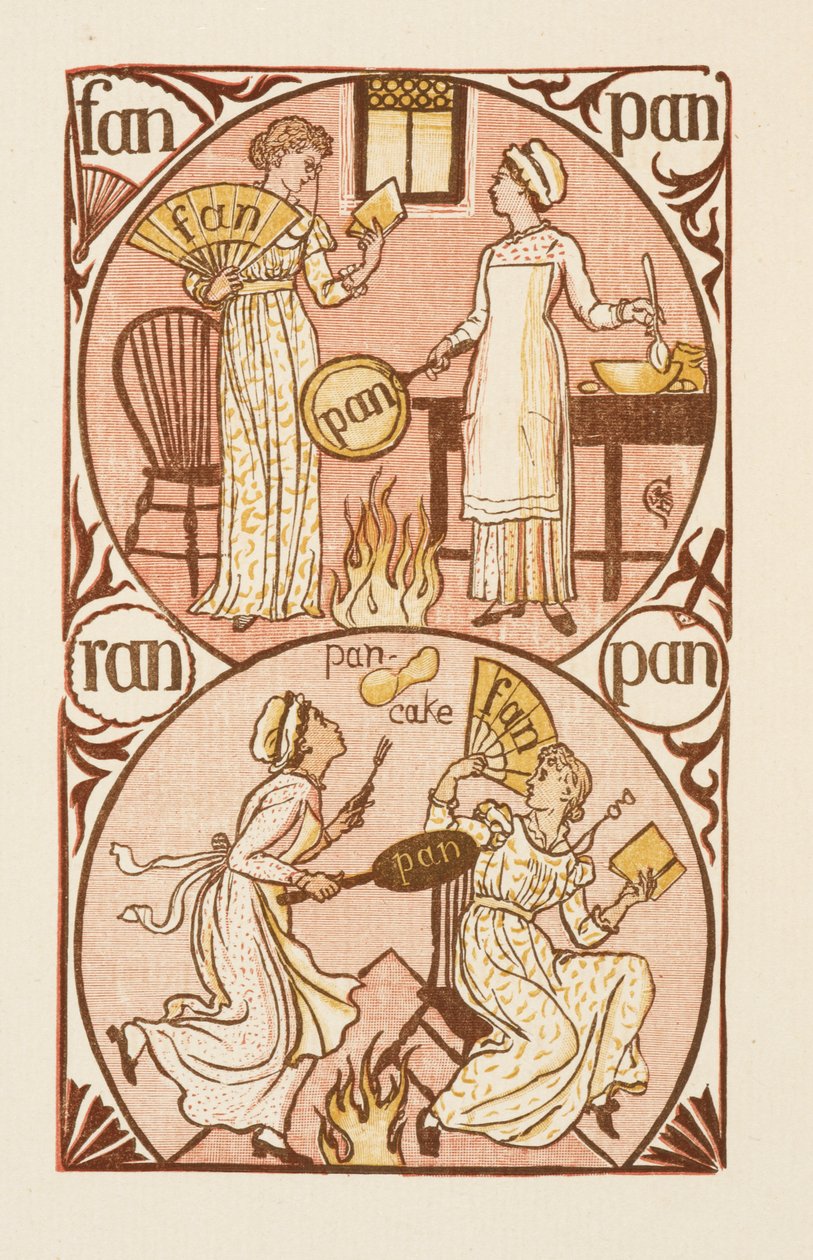 Rimende ord, der ender på bogstavet N. Den gyldne grundbog af Walter Crane