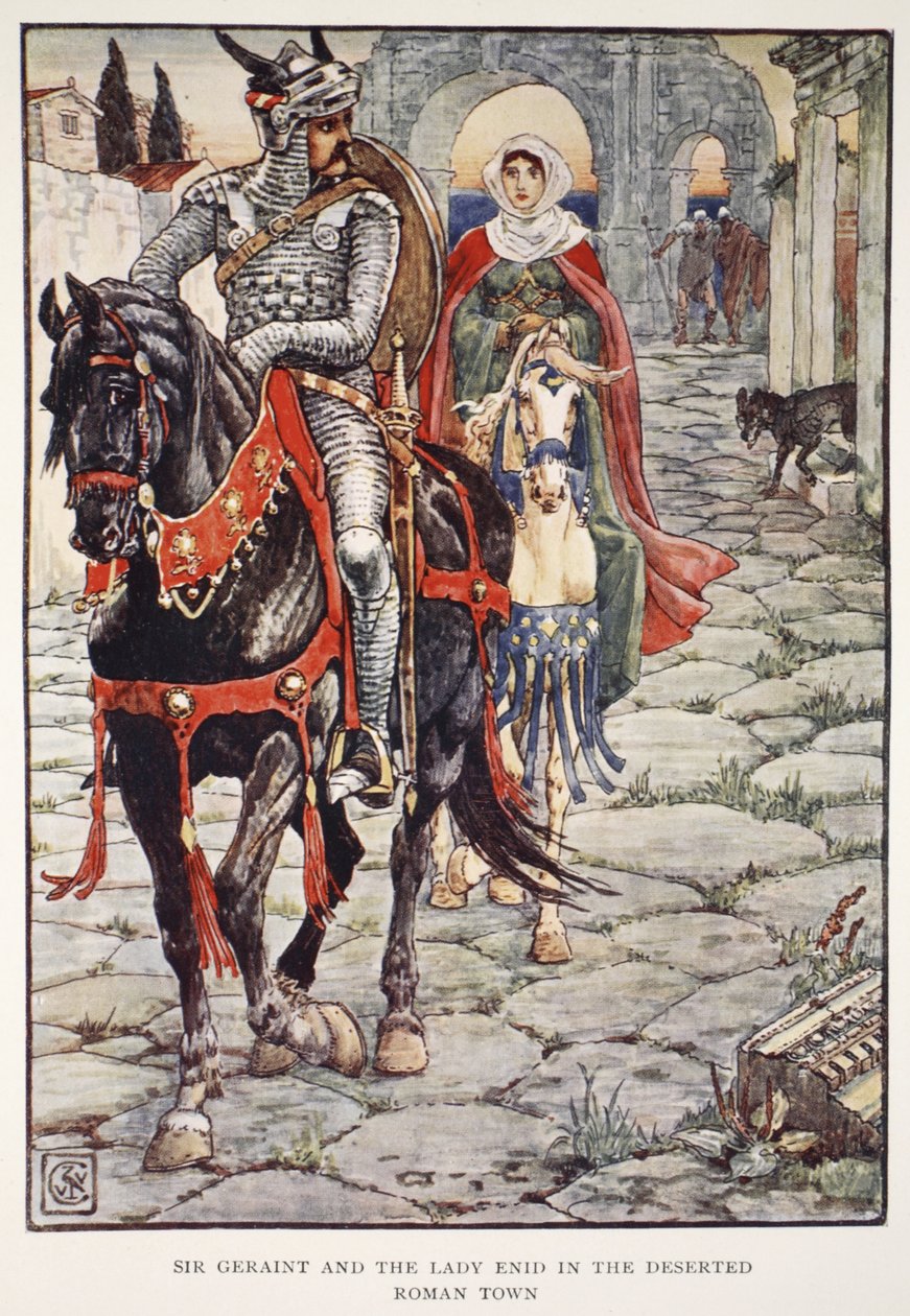 Sir Geraint og Lady Enid i den øde romerske by, fra 