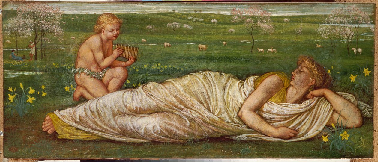 Jorden og foråret, 1875 af Walter Crane