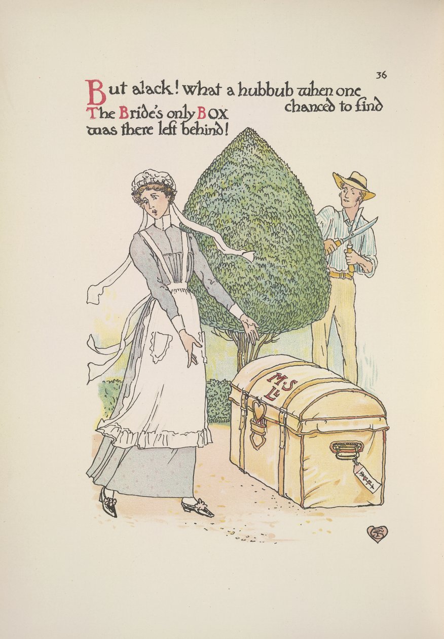 Brudens eneste æske var blevet efterladt af Walter Crane