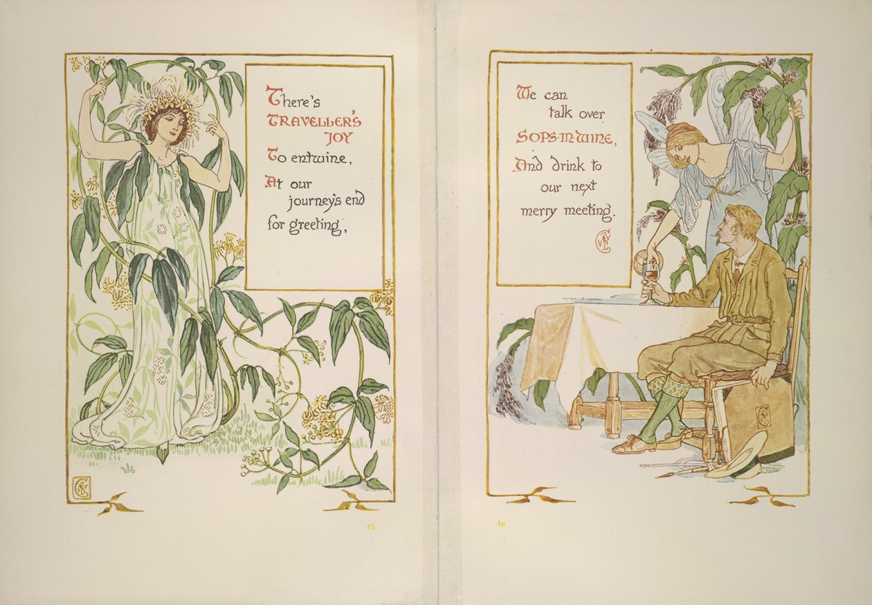 Rejseglæde og sopper i vin af Walter Crane