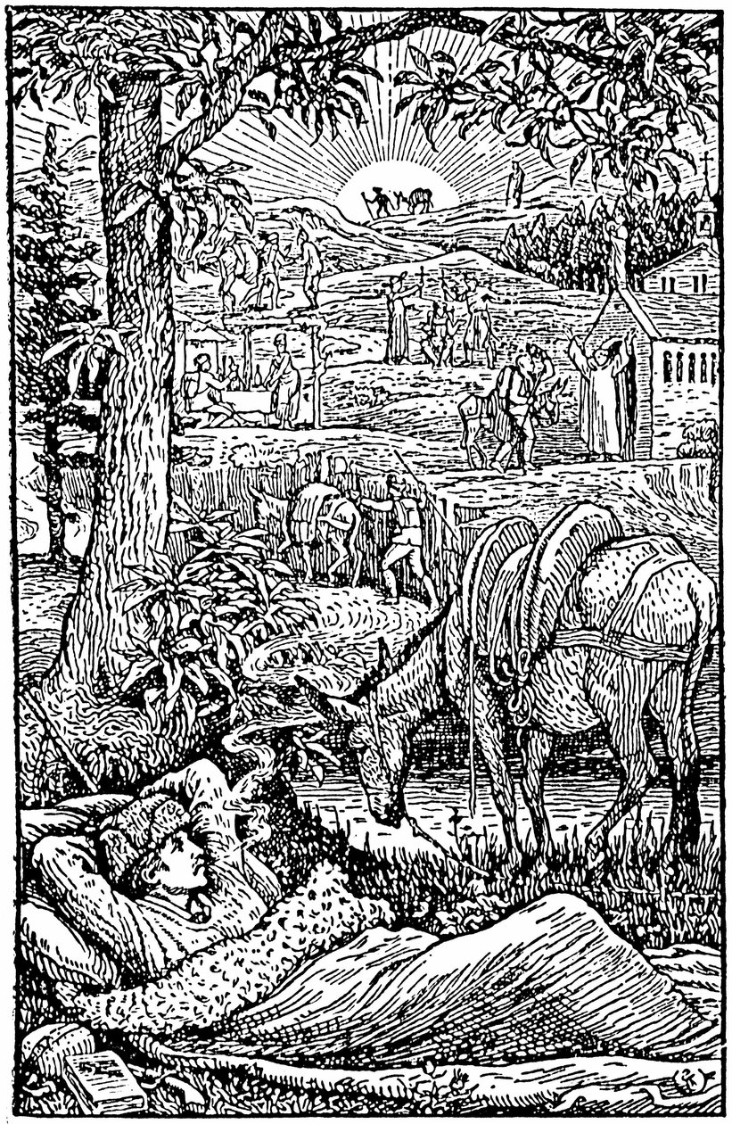Rejser med et æsel i Cevennerne (Rejser med et æsel i Cevennerne) af Robert Louis Stevenson. om aftenen drev L