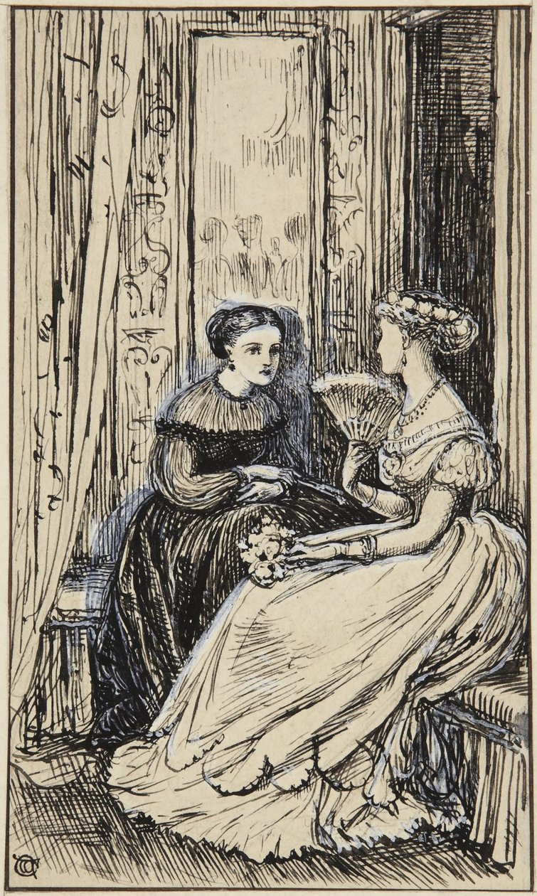 To damer i samtale (Anne Hereford) af Walter Crane