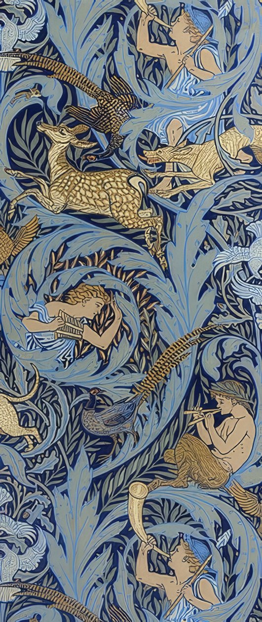 Trænoter. 1886 af Walter Crane